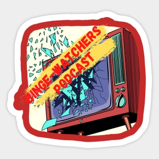 Binge-Watchers Podcast Logo (transparency label) Sticker